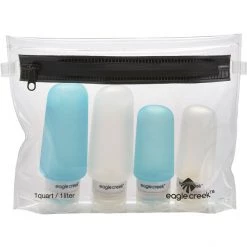 Eagle Creek Silicone Bottle Set clear/aqua