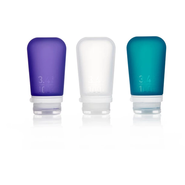 Humangear GoToob 100ml 3-Pack transparent/violett/turquoise 1 Humangear GoToob 100ml 3-Pack transparent/violett/turquoise
