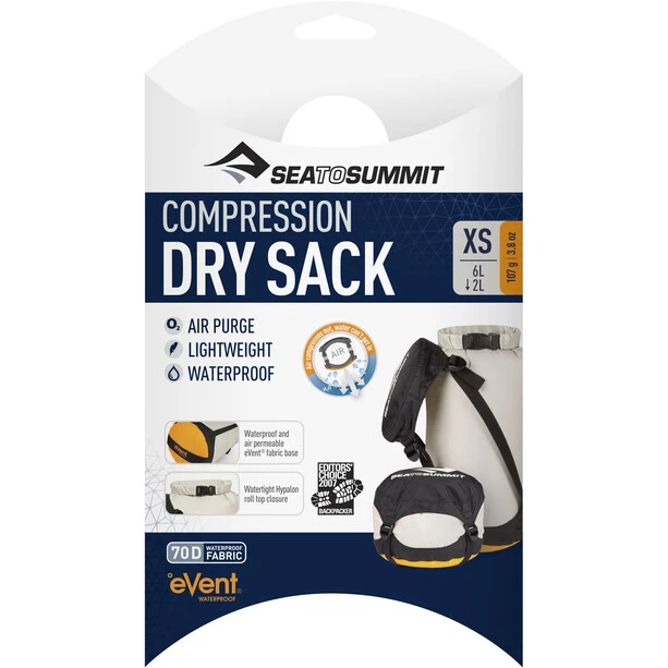 Sea to Summit eVent Dry Compression Sack X-Small grey 2 Sea to Summit eVent Dry Compression Sack X-Small grey - Image 2
