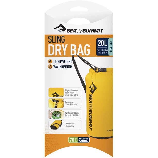 Sea to Summit Lightweight Sling Dry Bag 20l yellow 6 Sea to Summit Lightweight Sling Dry Bag 20l yellow - Image 6