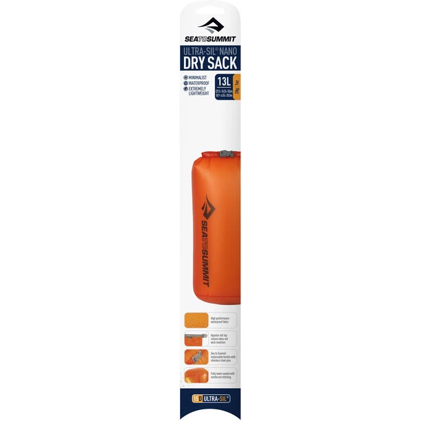 Sea to Summit Ultra-Sil Nano Dry Sack 13l orange 2 Sea to Summit Ultra-Sil Nano Dry Sack 13l orange - Image 2