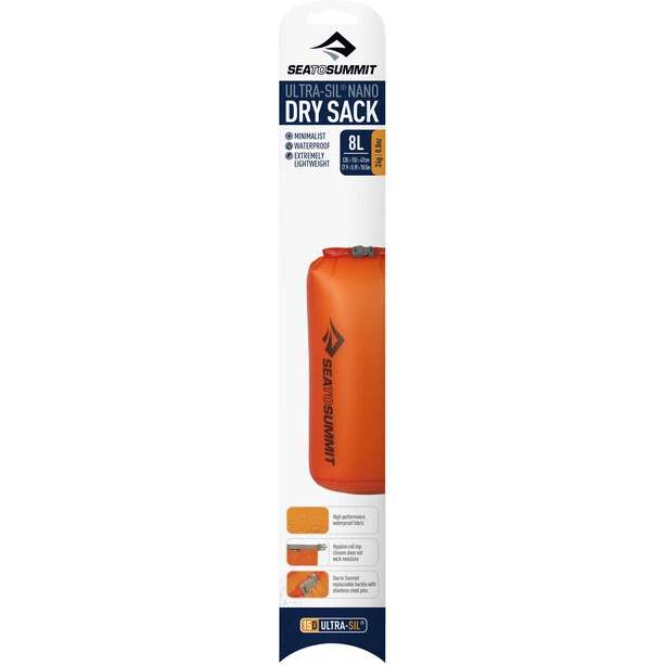 Sea to Summit Ultra-Sil Nano Dry Sack 8l orange 2 Sea to Summit Ultra-Sil Nano Dry Sack 8l orange - Image 2